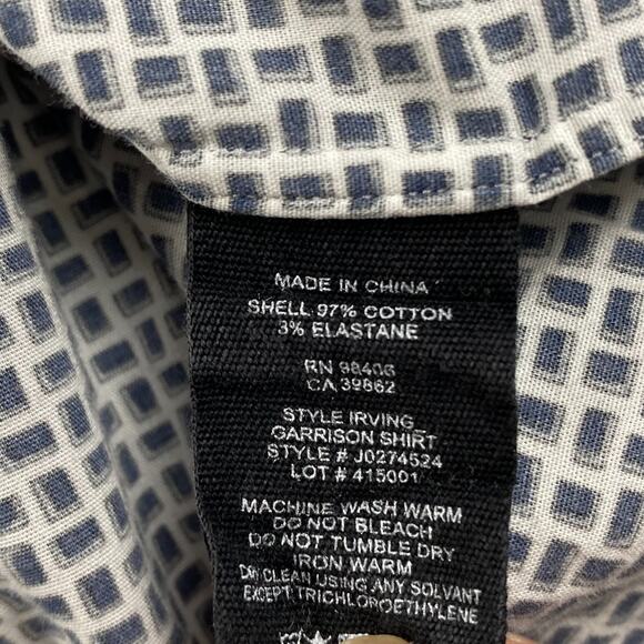 Theory Button Up Shirt Men's Medium Geometric Print Preppy Causal Formal Outdoor - Picture 9 of 10